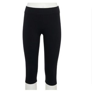 New! (3) Pairs of Black Mid-Rise Legging Capri's, Cotton, Polyester & Spandex